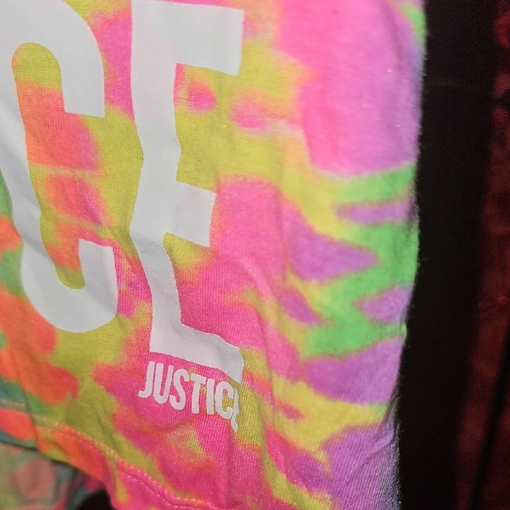 Justice Girls Neon Dance Tank Top Size 8